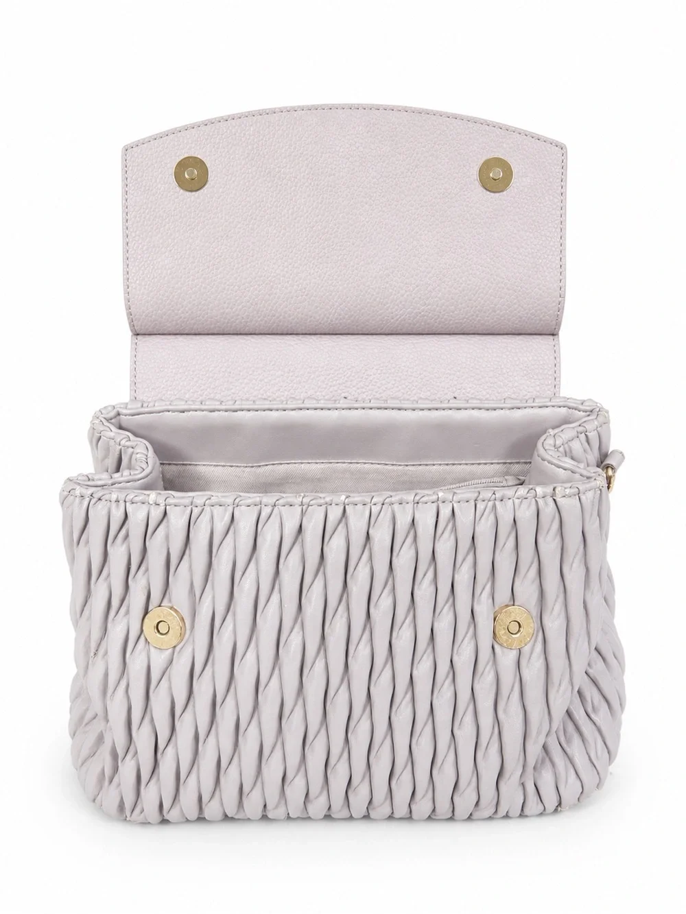 Jill Stuart Bow Pleated Satchel / Top Handle Bag - Picture 9 of 12
